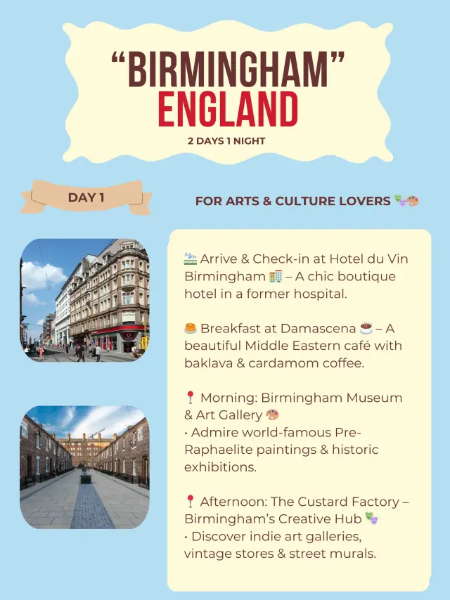 Birmingham itinerary 