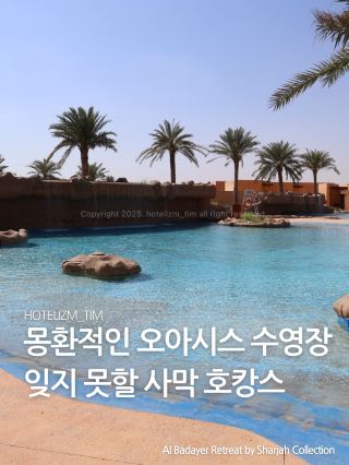 몽환적인 오아시스 수영장 잊지 못할 사막 호캉스 🐪
