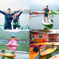 พักแพเขื่อนศรีนครินทร์ ล่องแพเปียก เล่นสวนน้ำ