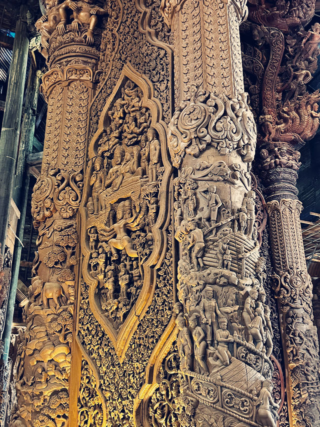 The Sanctuary of Truth in Pattaya, Thailand, is an impressive structure