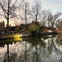 Lake of Love at Dusk: Bruges' Most Romantic Summer Evening