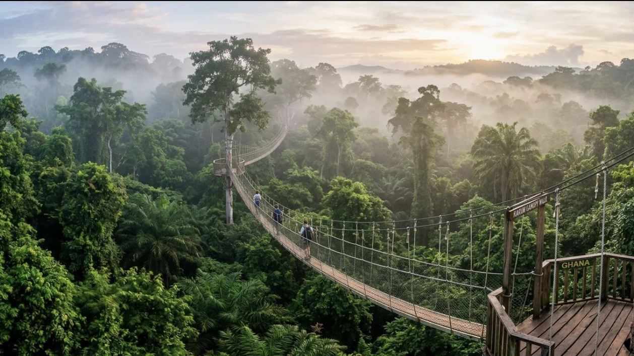 Kakum National Park, Ghana 🇬🇭 — Walk Above an Ancient Rainforest!