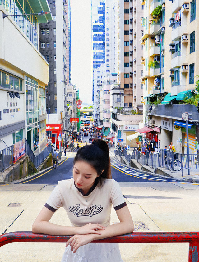 香港街道拍攝～港大附近的落日飛車太絕了