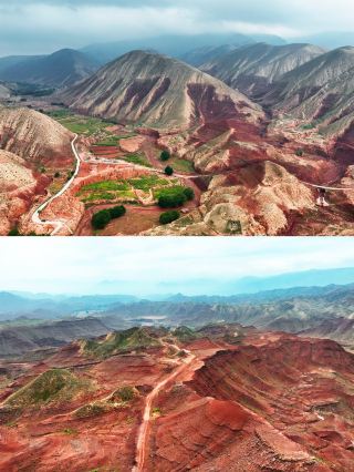 A summer self-driving tour in Gansu always includes a visit to the Sumugou Grand Canyon