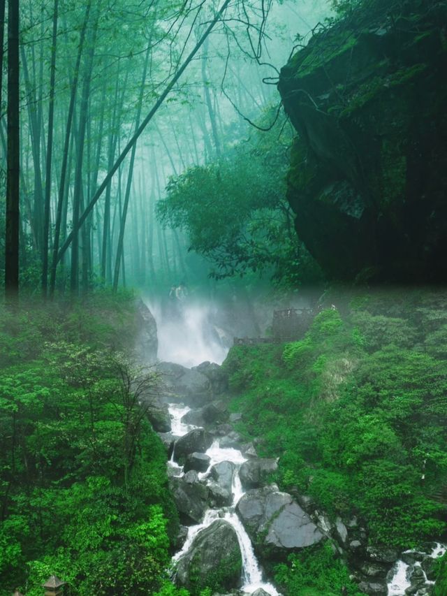 江西宜春一個人少景美少眾避暑山林景區