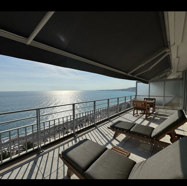 Views of Mediterranean Sea from Le meridien France hotel 