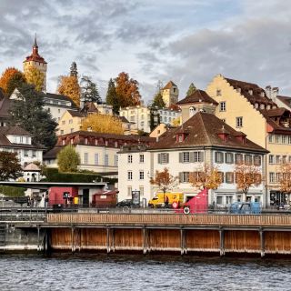Golden scenery on Mount Rigi in autumn, Switzerland 🍂🚡