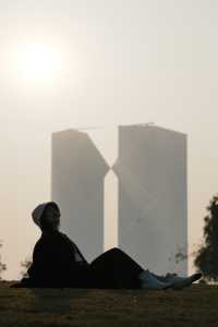 滴水湖週末,看了一場橘子海日落和煙花!