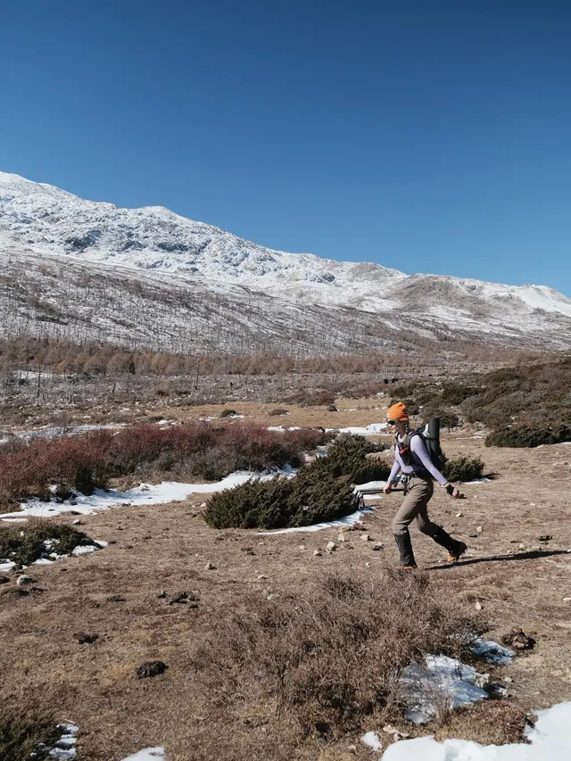 川西雪山整活，吃了牦牛肉，單穿一件是否抗凍