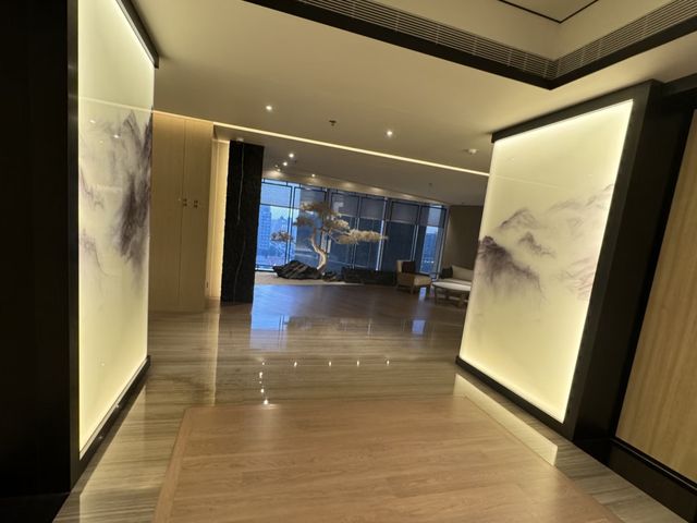 西安威斯汀酒店躺在床上看大雁塔絕美夜景