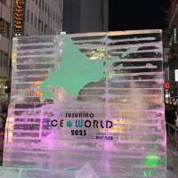 札幌　札幌観光　2023さっぽろ雪まつり　すすきの会場の氷像が芸術だった！