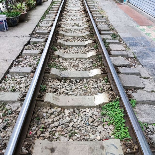 Cafes beside Railway Track