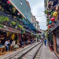 Cafes beside Railway Track