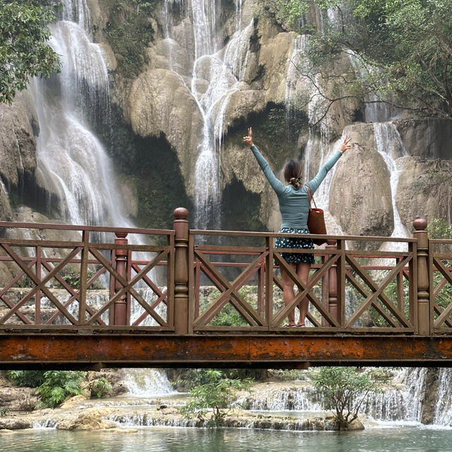 🌿 Kuangsi Falls is nature's masterpiece