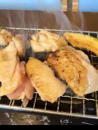 【福岡ランチ】はかた地鶏や宮崎日南鶏をテーブルで炭焼き焼きで食べられるお店🐓