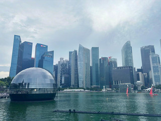 Enjoy the beautiful architecture at Marina Bay in Singapore.