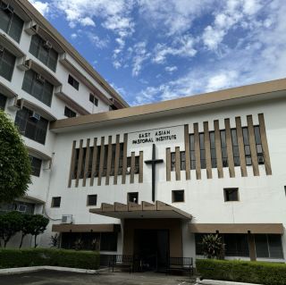 Beautiful expansive grounds at Ateneo de Manila University