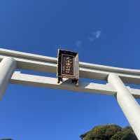 大洗磯前神社　日の出　鳥居
