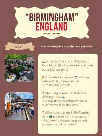 Birmingham itinerary 