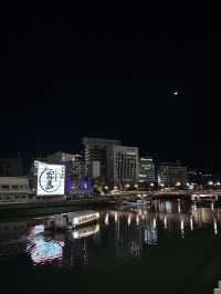 福岡🌸福博相逢橋夜櫻伴中洲夜景🎑