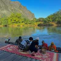 นอนเรือนแพเมืองเฟือง บรรยากาศดีต่อใจมาก 🏞️🍃✨