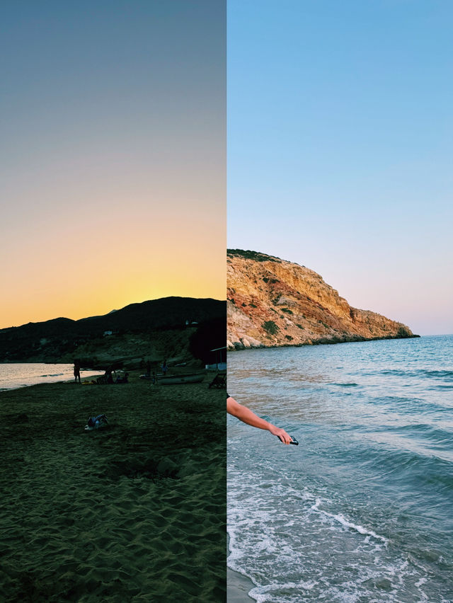 파도와 햇살이 어우러진 밀로스의 하루