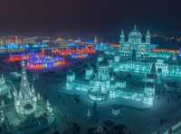 Harbin, China (Ice Festival starts late December)