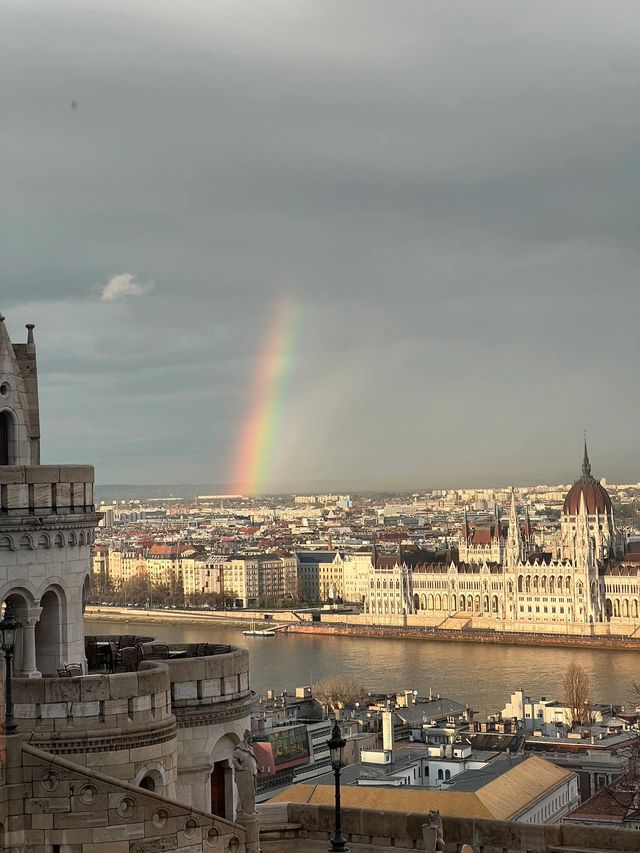 As soon as you open your eyes, you can see Fisherman's Bastion and the Parliament Building.