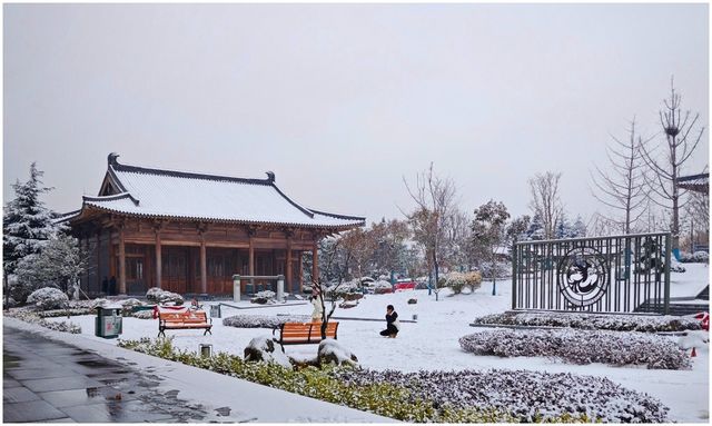 《2024年的第一場雪之東夷文化園》