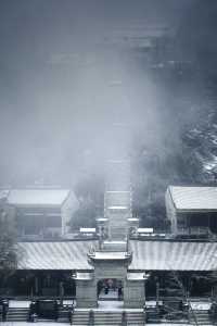 武漢的雪，落在了木蘭山之上