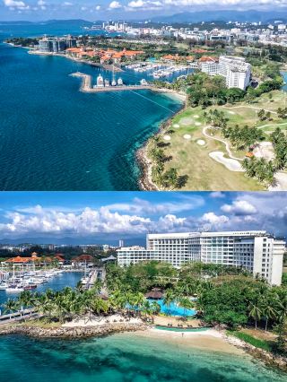 The Pacific Sutera Hotel in Sabah is a tropical paradise with a full holiday atmosphere.