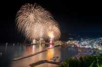 日本熱海煙花大會四季舉行中