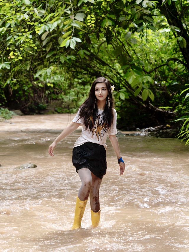 基諾山雨林穿越森林溪流
