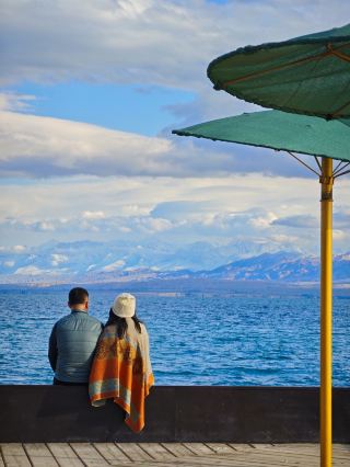 Autumn at Issyk-Kul Lake is truly a feast from heaven