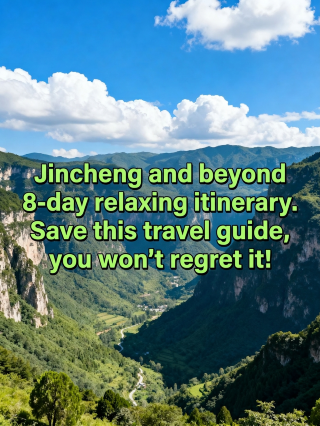 8-day Jincheng and beyond: A lazy traveler's guide you can copy directly