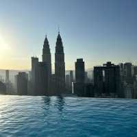 Swimming pool view of Petronas Towers