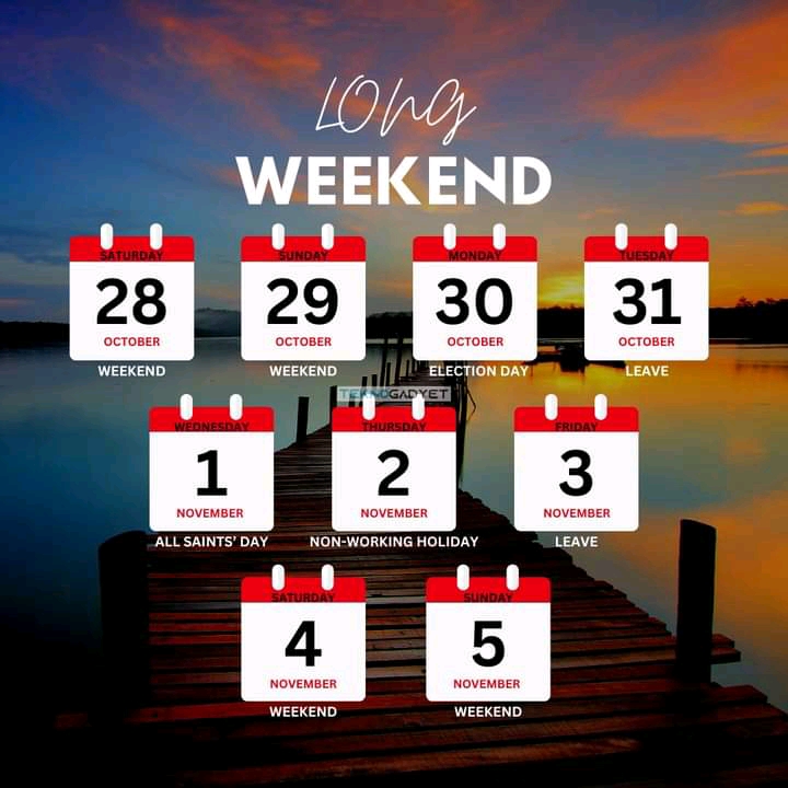 When is the October Long Weekend?