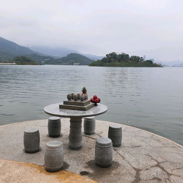 遙望深圳的鹿頸天后宮