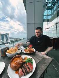 Sunday Roast with wagyu + view of MBS 🤭