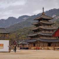 Beautiful Autumn View of Beopjusa Temple 