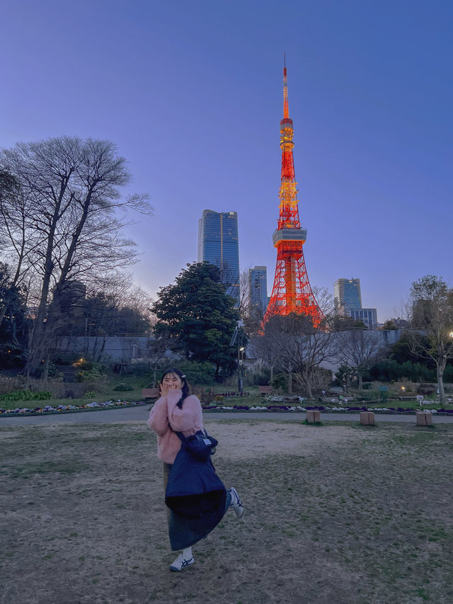 도쿄타워를 가까이서 볼 수 있는 도쿄 시바 공원🗼