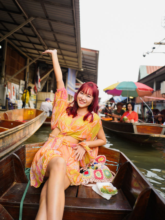泰國🇹🇭充滿傳統風味的丹嫩莎朵水上市場🛶