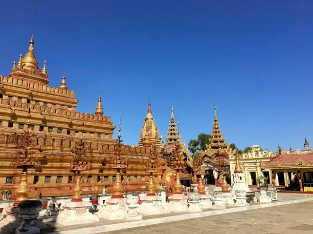 蒲甘王國的開國之塔，金碧輝煌的瑞西貢佛塔 Shwesandaw Pagoda