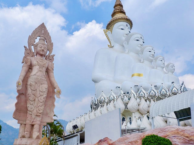 อุโบสถพระพุทธเจ้าองค์ใหญ่ 5 องค์ อยู่ในวัดนี้