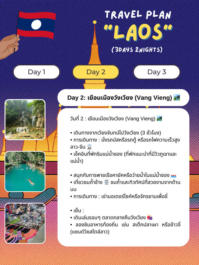 แจกแพลนเที่ยวลาว (Laos) 3 วัน 2 คืน 🇱🇦