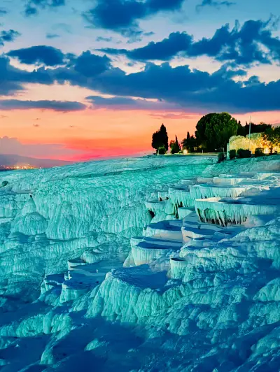 最新】パムッカレ石灰華段丘 - チケット、営業時間、口コミ、写真