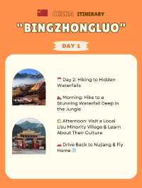 Bingzhongluo itinerary 