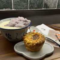Delicious 双皮奶 Steamed milk dessert and egg tart of Ruxu at One Link Walk, Guangzho