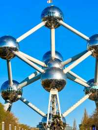 🔵⚪ Europe budget Trip;Discover the Atomium – Brussels' Futuristic Landmark! 🇧🇪