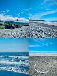 🏖️ 鉛橋沙灘：台東都蘭秘境，黑沙映照天空的魔法海岸